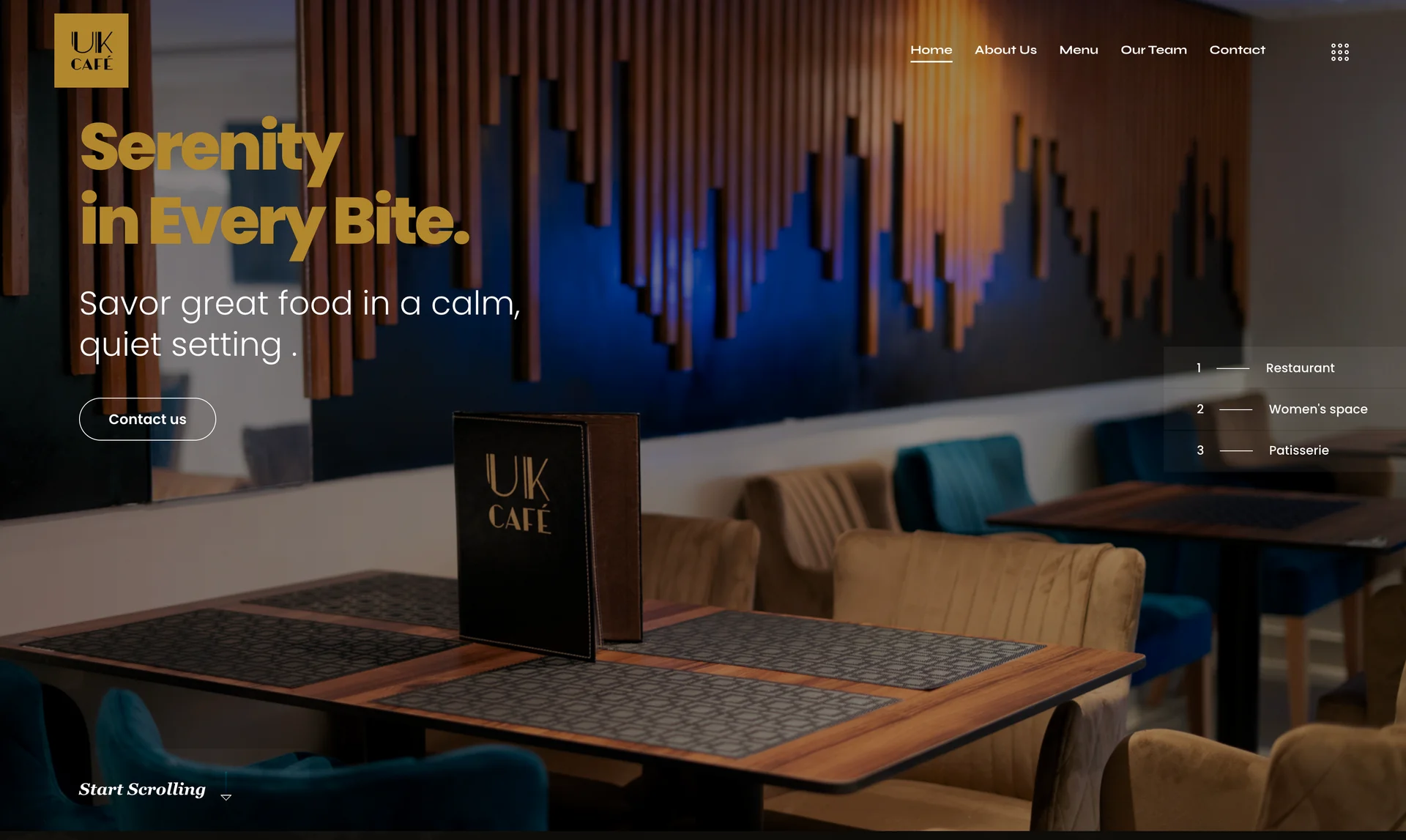 UK Café — web design